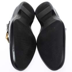 Versace Black Leather Medusa Slip On Loafers Size 43