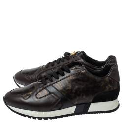 Versace Multicolor Leopard Printed Coated Canvas and Leather Medusa Trainer Sneakers Size 42