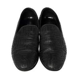 Versace Black Leather Smoking Slippers Size 42