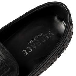 Versace Black Leather Smoking Slippers Size 42