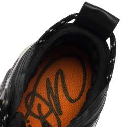 Versace Black Mesh And Leather Chain Reaction Sneakers Size 42