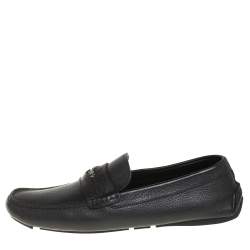 مملوكة مسبقًا حذاء لوفرز فيرساتشي ميدوسا جلد أسود مقاس 43