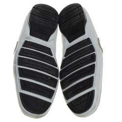 Versace White Leather Medusa Embellished Slip On Loafers Size 41