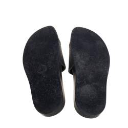 Versace Black Rubber Medusa Flat Slides Size 41