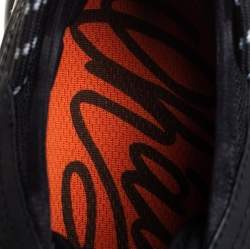 Versace Black Mesh And Leather Chain Reaction Sneakers Size 45