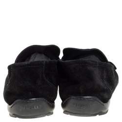 Pre Owned حذاء لوفرز فيرساتشي سليب أون سويدي أسود مقاس 46