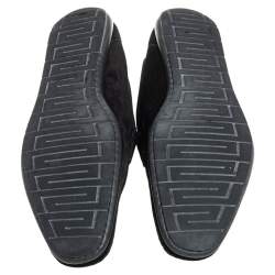 Pre Owned حذاء لوفرز فيرساتشي سليب أون سويدي أسود مقاس 46