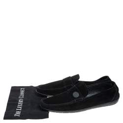 Pre Owned حذاء لوفرز فيرساتشي سليب أون سويدي أسود مقاس 46