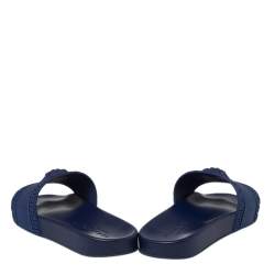 Versace Black Rubber Medusa Head Flat Slides Size 41
