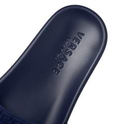 Versace Black Rubber Medusa Head Flat Slides Size 41
