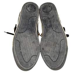 Versace Black Suede And Leather Medusa Low Top Sneakers Size 43