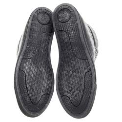 Pre Owned حذاء رياضي فيرساتشي عنق مرتفع ميدوسا بالازو جلد نقش تمساح أسود مقاس 44