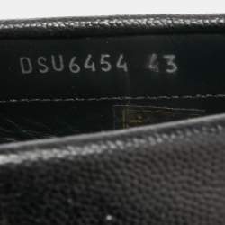 Pre Owned حذاء لوفرز فيرساتشي دريفر جلد نقشة السحلية أسود مقاس 43