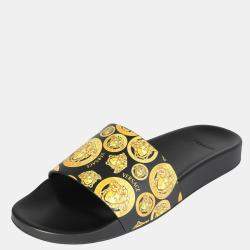 Versace Medusa Coin Stud Leather Slides (45 EUR)