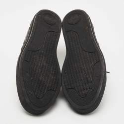 Versace Black Leather Medusa Low Top Lace Up Sneakers Size 42 