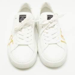 Versace White Leather Greca Logo Sneakers Size 40