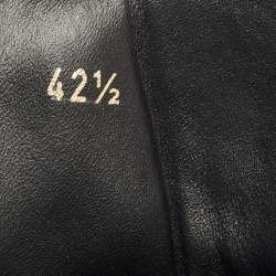 Pre Owned Versace Black Leather Medusa Lace High Top Sneakers Size 42.5