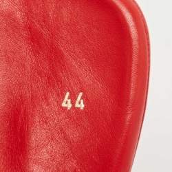 مملوكة مسبقًا Versace Red Leather Palazzo Medusa High Top Sneakers Size 44