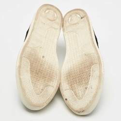 Pre Owned Versace Black Velvet Medusa Slip On Sneakers Size 42