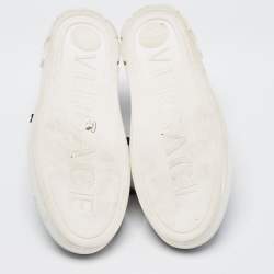 Versace Black Leather Low Top Sneakers Size 42