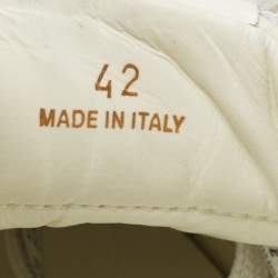 Versace White Leather Ilus Sneakers Size 42