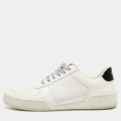 Versace White Leather Ilus Sneakers Size 42