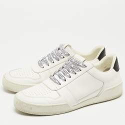 Versace White Leather Ilus Sneakers Size 42