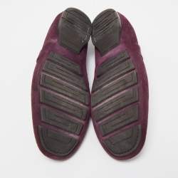 Versace Purple Suede Medusa Loafers Size 43