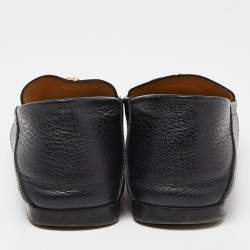 Versace Black Leather Medusa Low Top Loafers Size 43