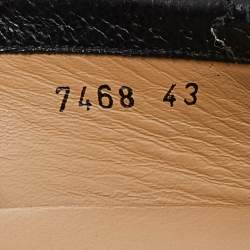 Versace Black Leather Medusa Low Top Loafers Size 43