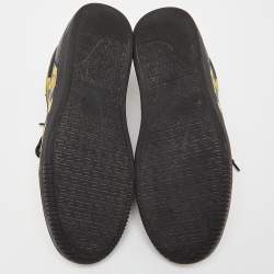Versace Yellow/Black/Yellow Greca Barocco Low Top Sneakers Size 43