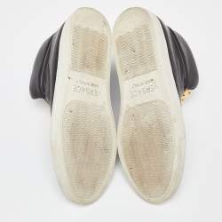 مملوكة مسبقًا Versace Black Leather Medusa High Top Sneakers Size 40