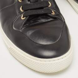 versace Black Leather Medusa High Top Sneakers Size 43