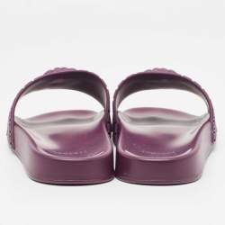Versace Purple Rubber Medusa Slides Size 42