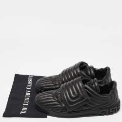 Versace Black Leather Sneakers Size 45