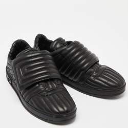 Versace Black Leather Sneakers Size 45