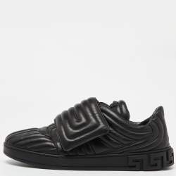 Versace Black Leather Sneakers Size 45
