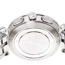 مملوكة مسبقًا Versace Silver White Stainless Steel V Race 23C Women's Wristwatch 42 mm