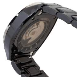 Versace Black Ceramic Stainless Steel DV One 02A Men's Wristwatch 40 mm