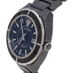Versace Black Ceramic Stainless Steel DV One 02A Men's Wristwatch 40 mm