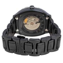 Versace Black Ceramic Stainless Steel DV One 02A Men's Wristwatch 40 mm