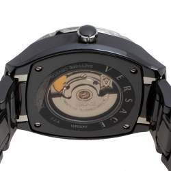 Versace Black Ceramic Stainless Steel DV One 02A Men's Wristwatch 40 mm