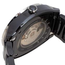 Versace Black Ceramic Stainless Steel DV One 02A Men's Wristwatch 40 mm