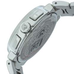 مملوكة مسبقًا Versace Silver & White Stainless Steel Mystique VFG Sport Men's Wristwatch 46 mm