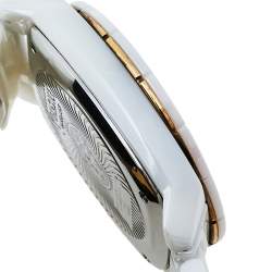 Versace White Ceramic Stainless Steel DV One 01A C1 Men's Wristwatch 41 mm