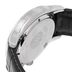 Versace Black Stainless Steel Leather ULC99 Men's Wristwatch 39 mm