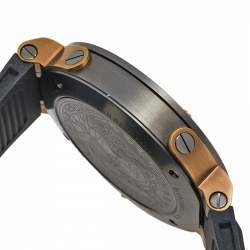 Versace Bronze PVD Plated Stainless Steel Rubber V-Extreme GMT VCN030017 Men's Wristwatch 46 mm