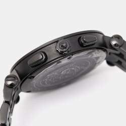 Pre Owned Versace Black Ion Plated Stainless Steel V-Race 29G Men's Wristwatch 46 mm