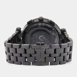 Pre Owned Versace Black Ion Plated Stainless Steel V-Race 29G Men's Wristwatch 46 mm