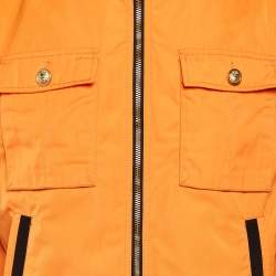Versus Versace Orange Synthetic Bomber Jacket L
